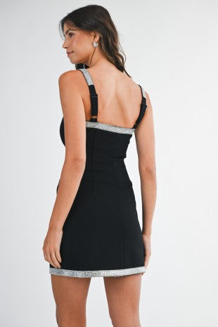 Beads Black Dress