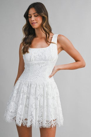 Lace White Dress