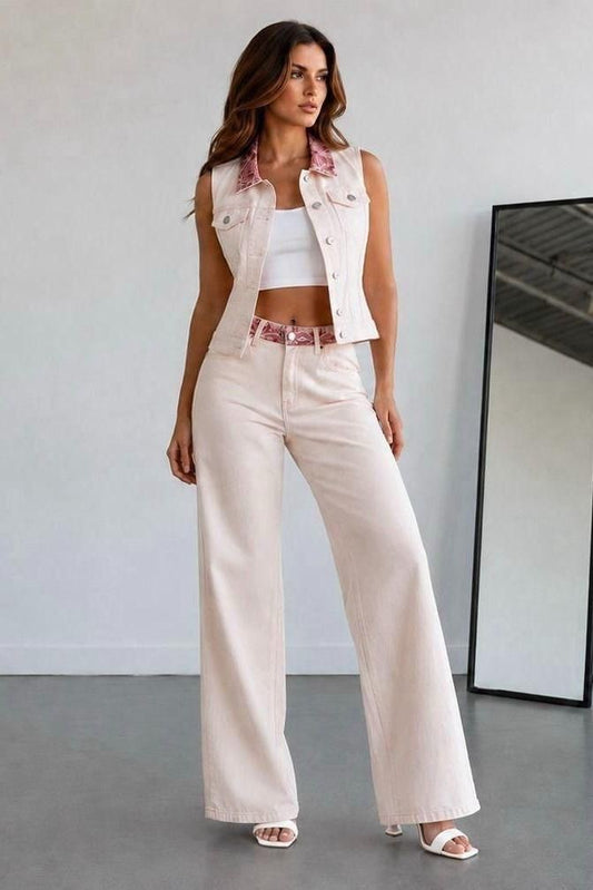 Blush Bloom Denim Set