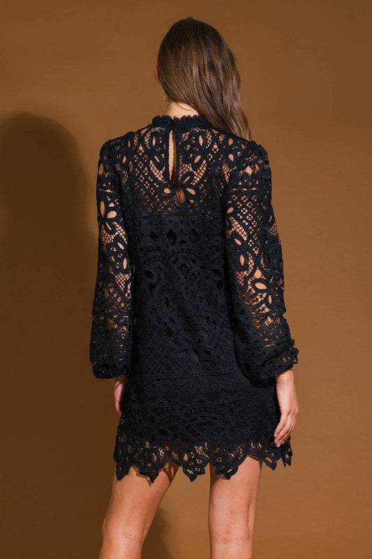 The black lace dress
