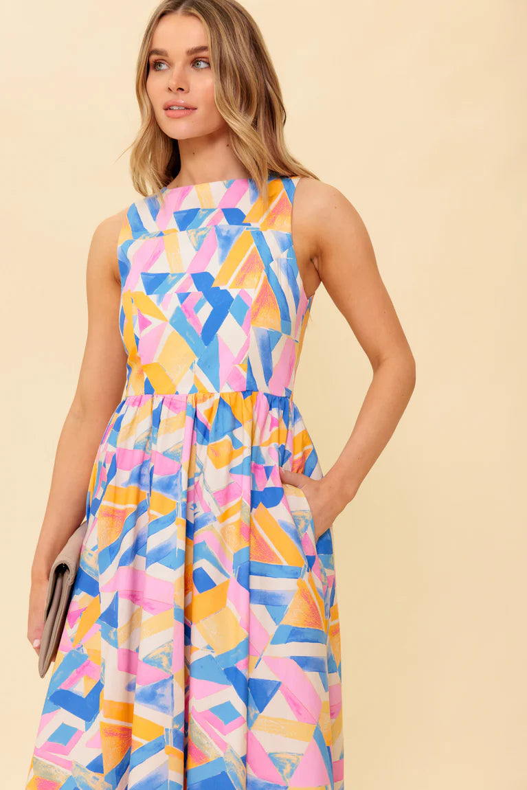 Abstract midi dress
