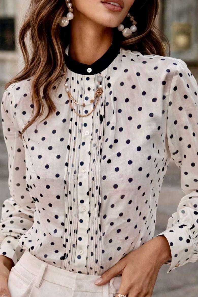 Navy Dot's Top