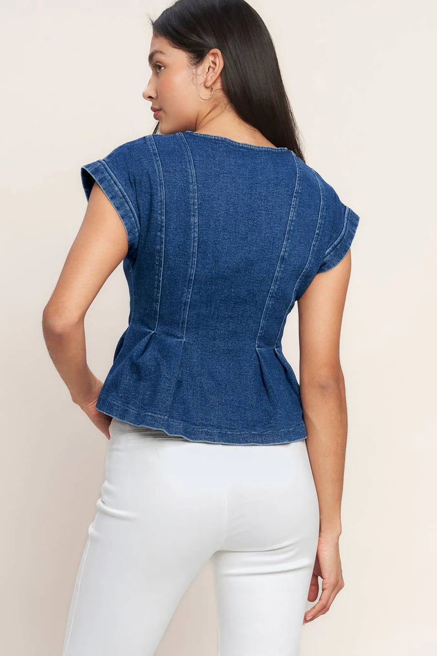 The one denim top