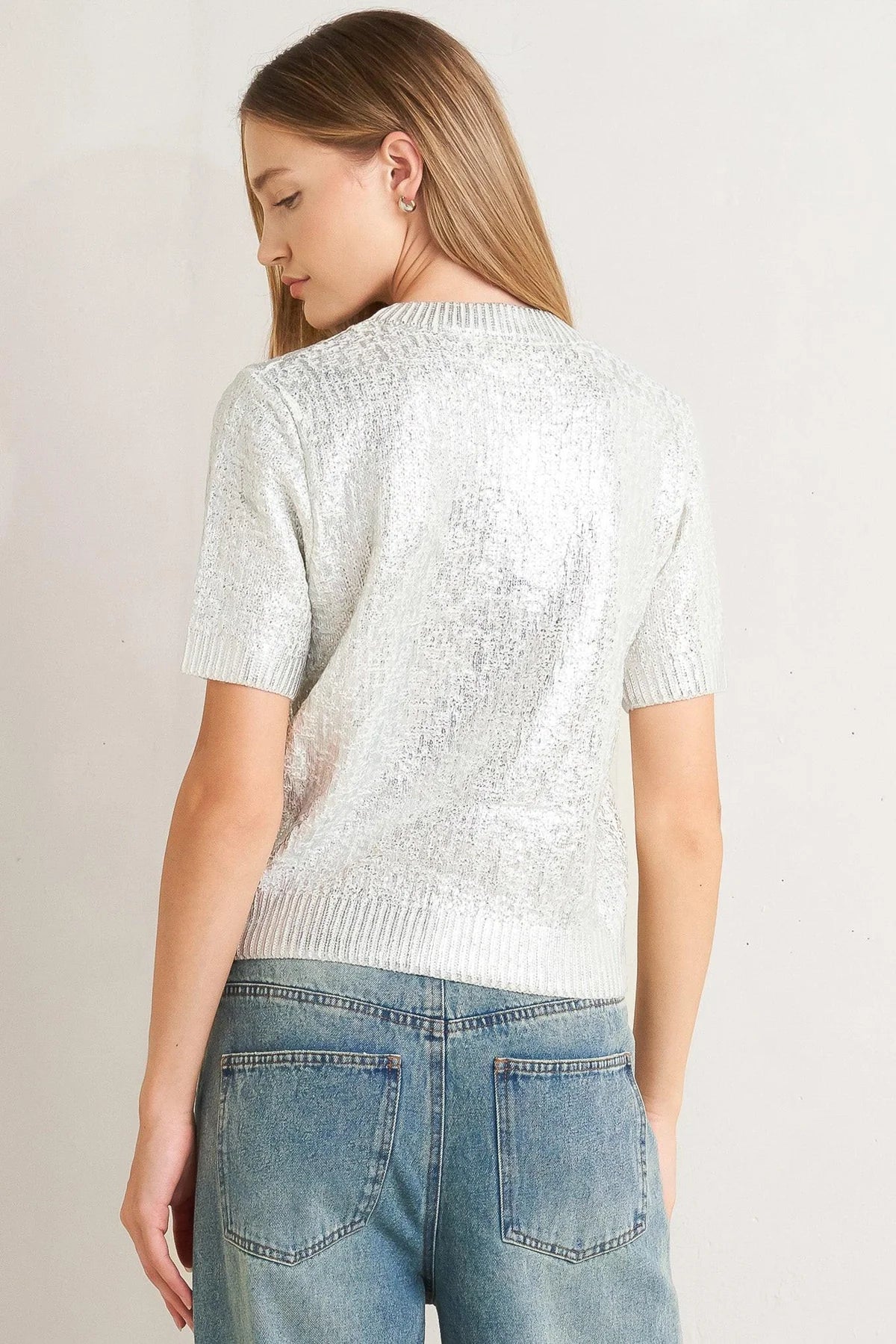Silver moon shimmer Top
