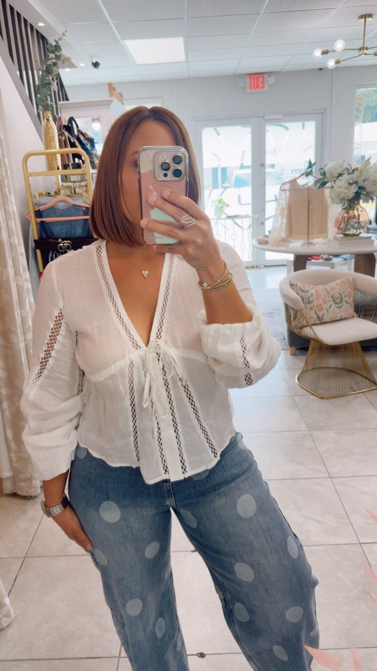 White Linen Top