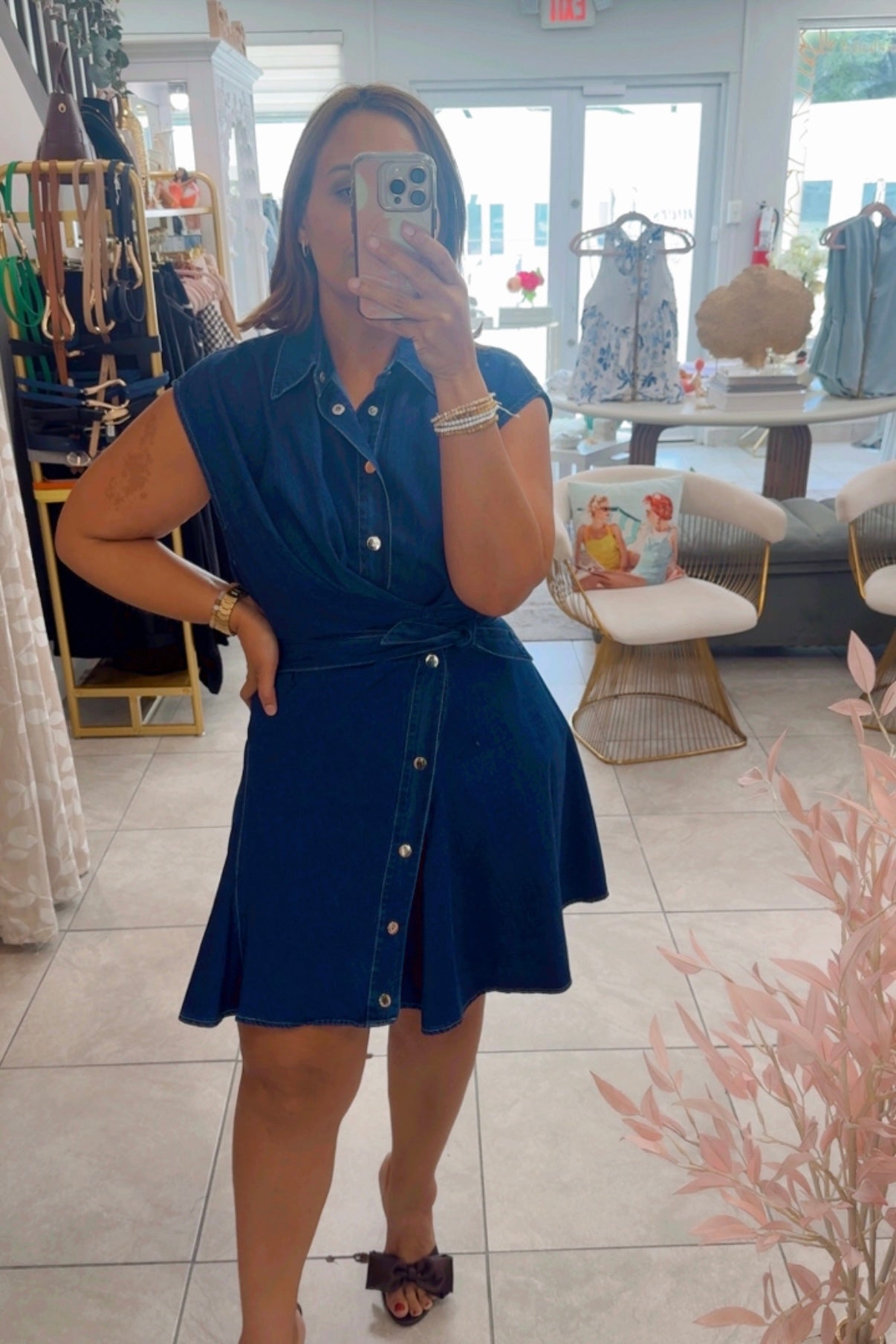 Indigo Blue Denim Dress