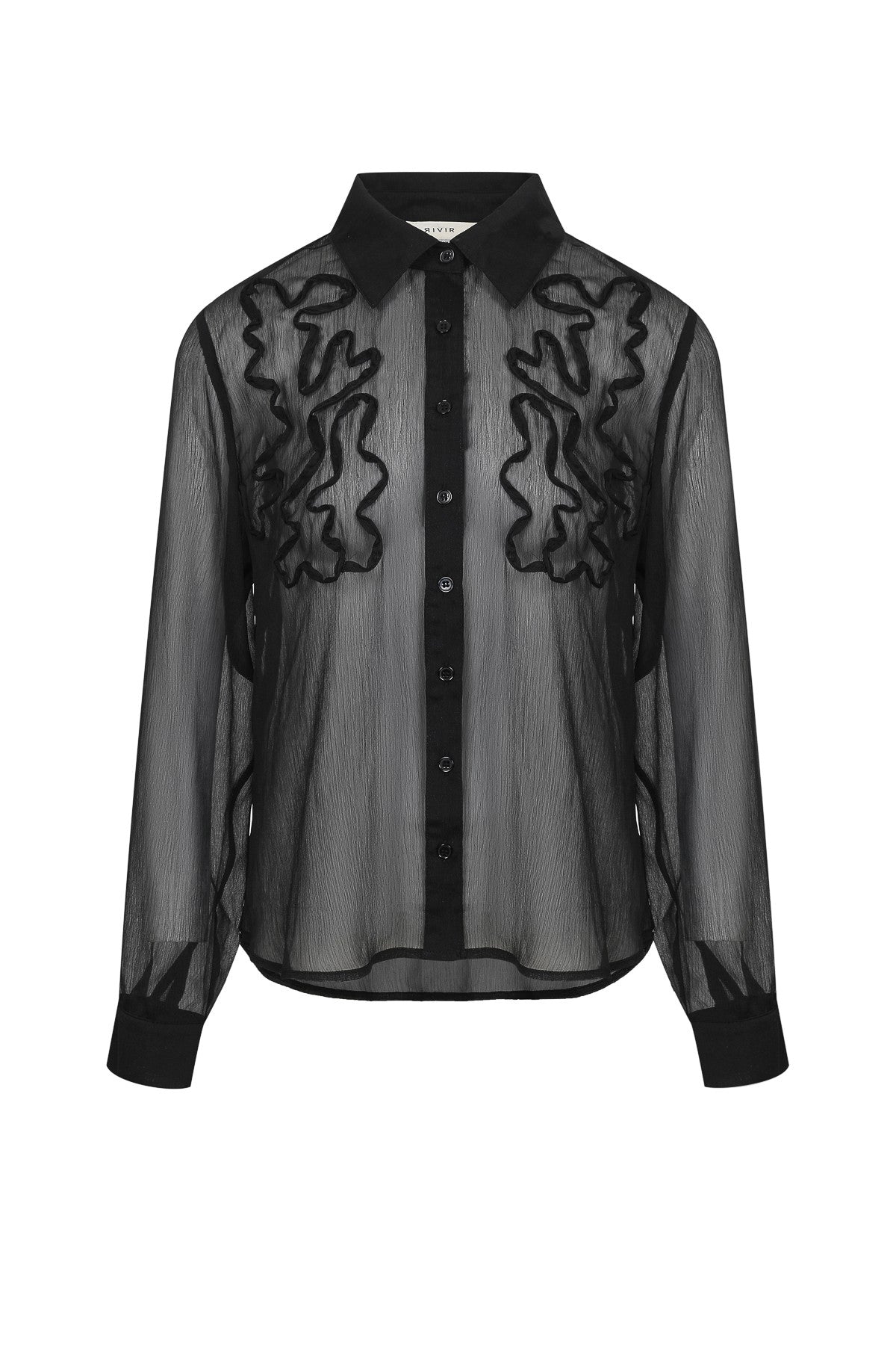 Black chiffon blouse