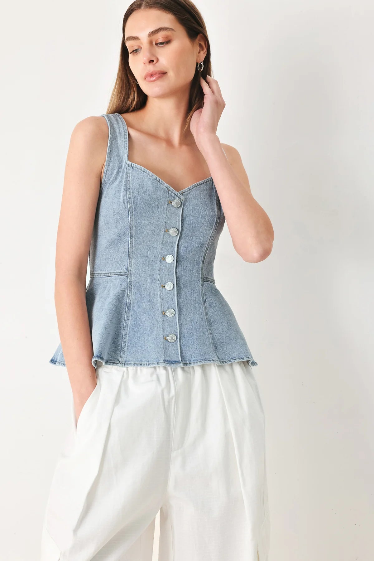 Light denim top
