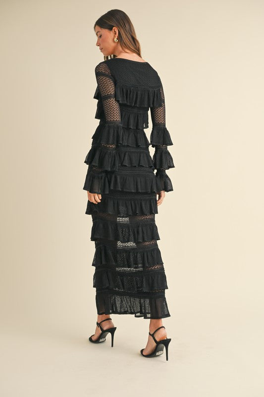 The black ruffle dress