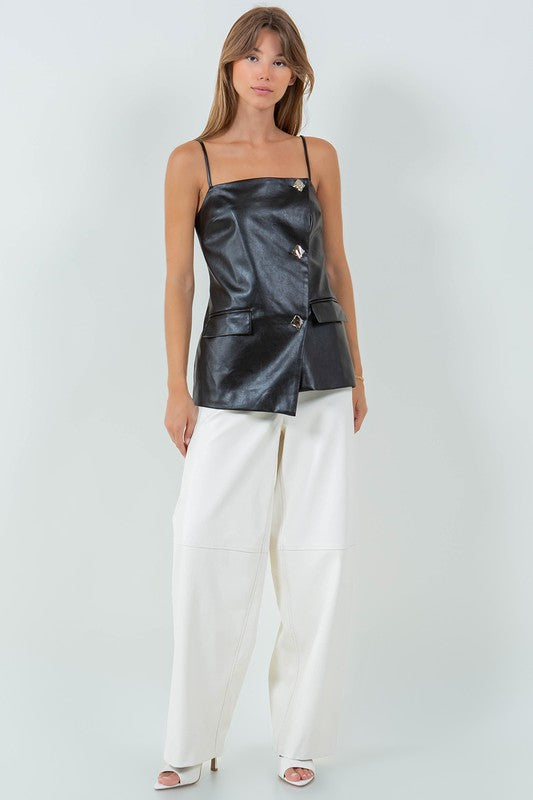 Jewel leather Top