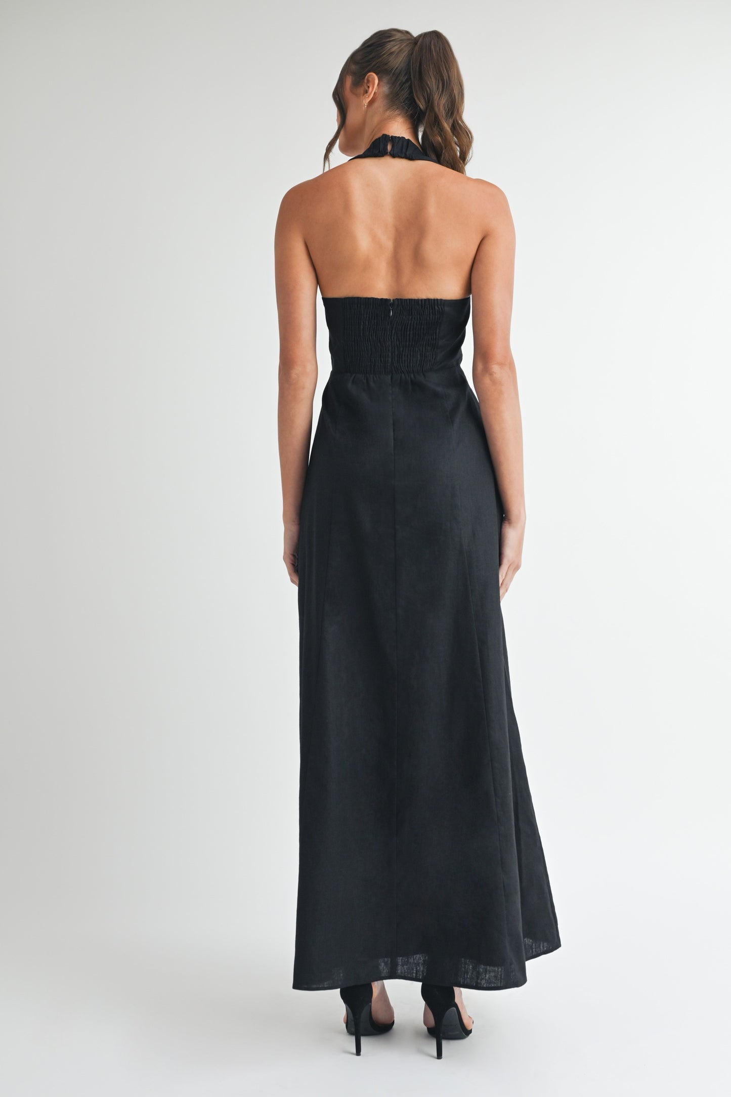 Black linen Dress