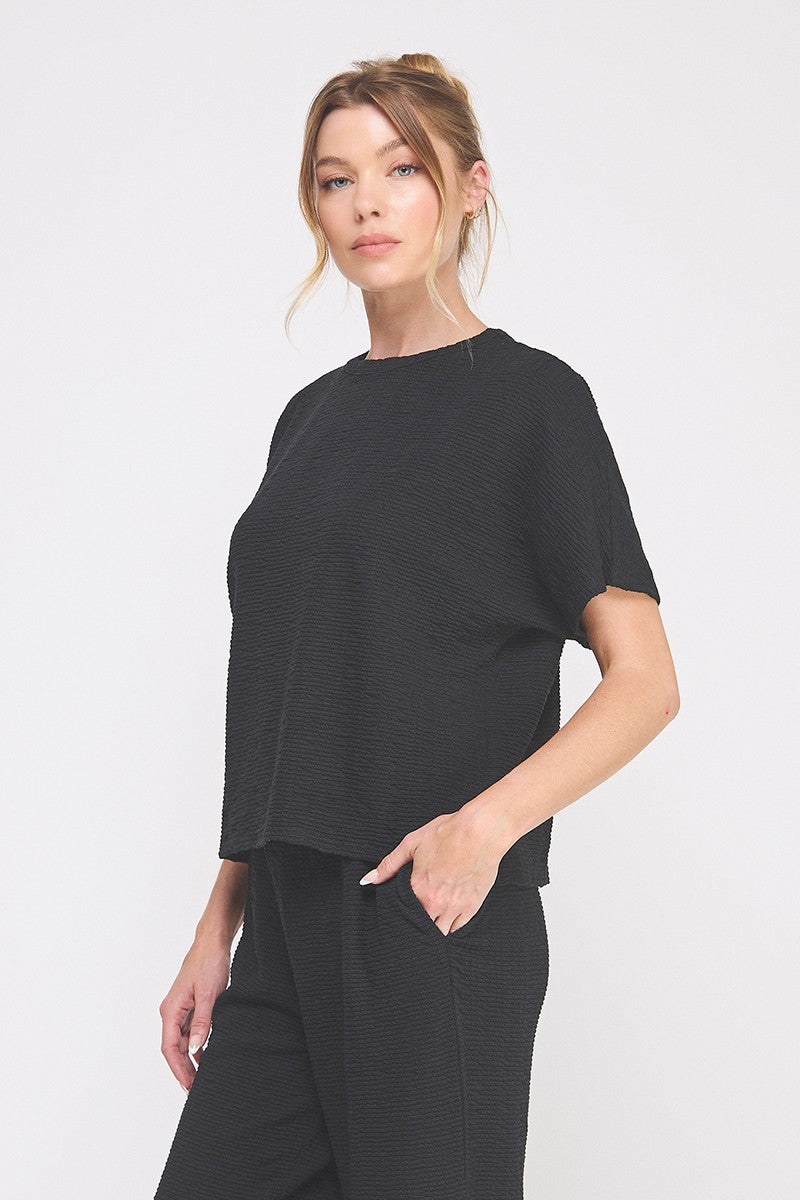 Jacquard Black Top