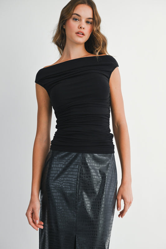 Ruched Knit Top