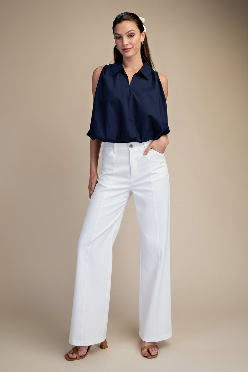 White Wide Pant