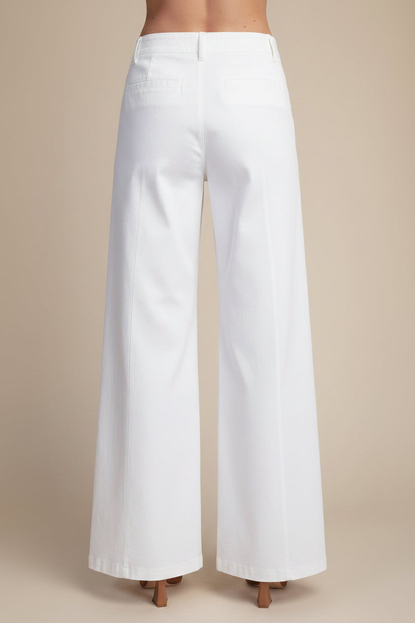 White Wide Pant