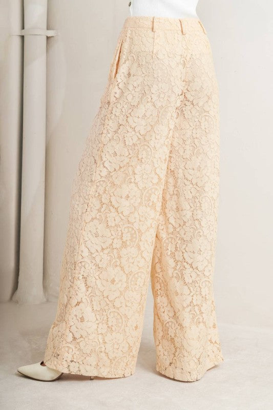 Lace Peach Pant