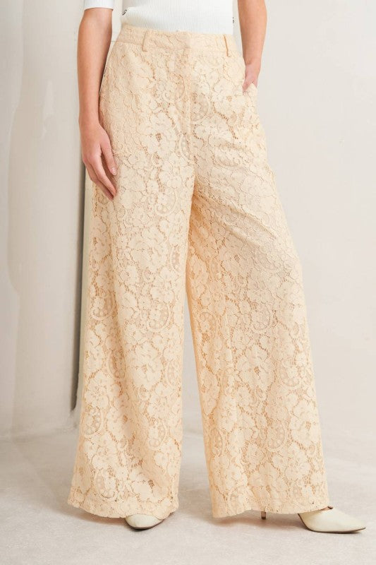 Lace Peach Pant