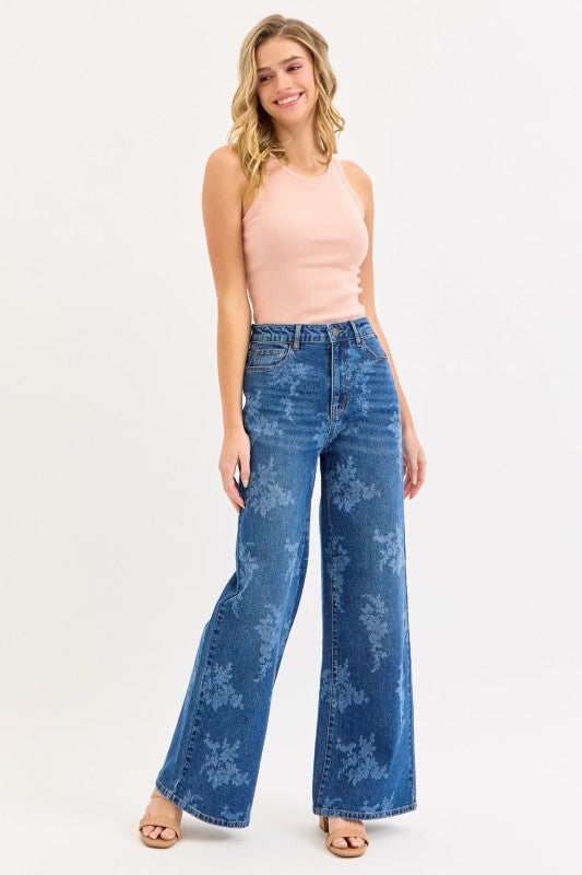 Floral Print Jean
