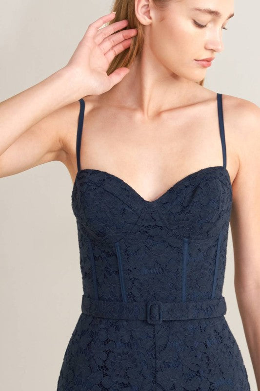 Navy Lace Jumper