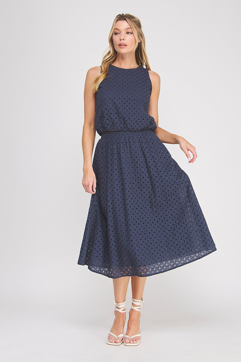 Navy Eyelet Set