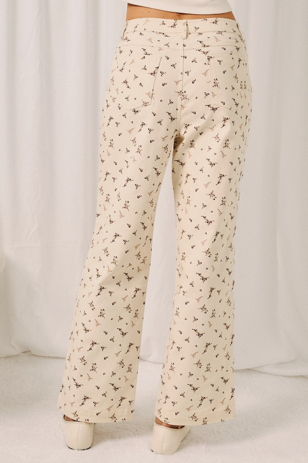 Floral twill pant