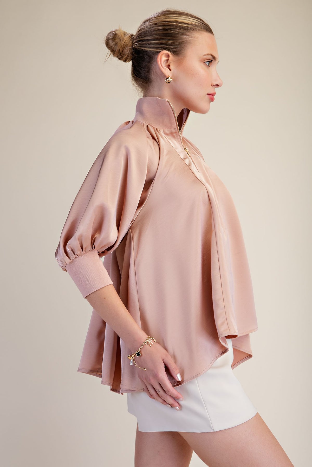 Blush Mock Neck Top