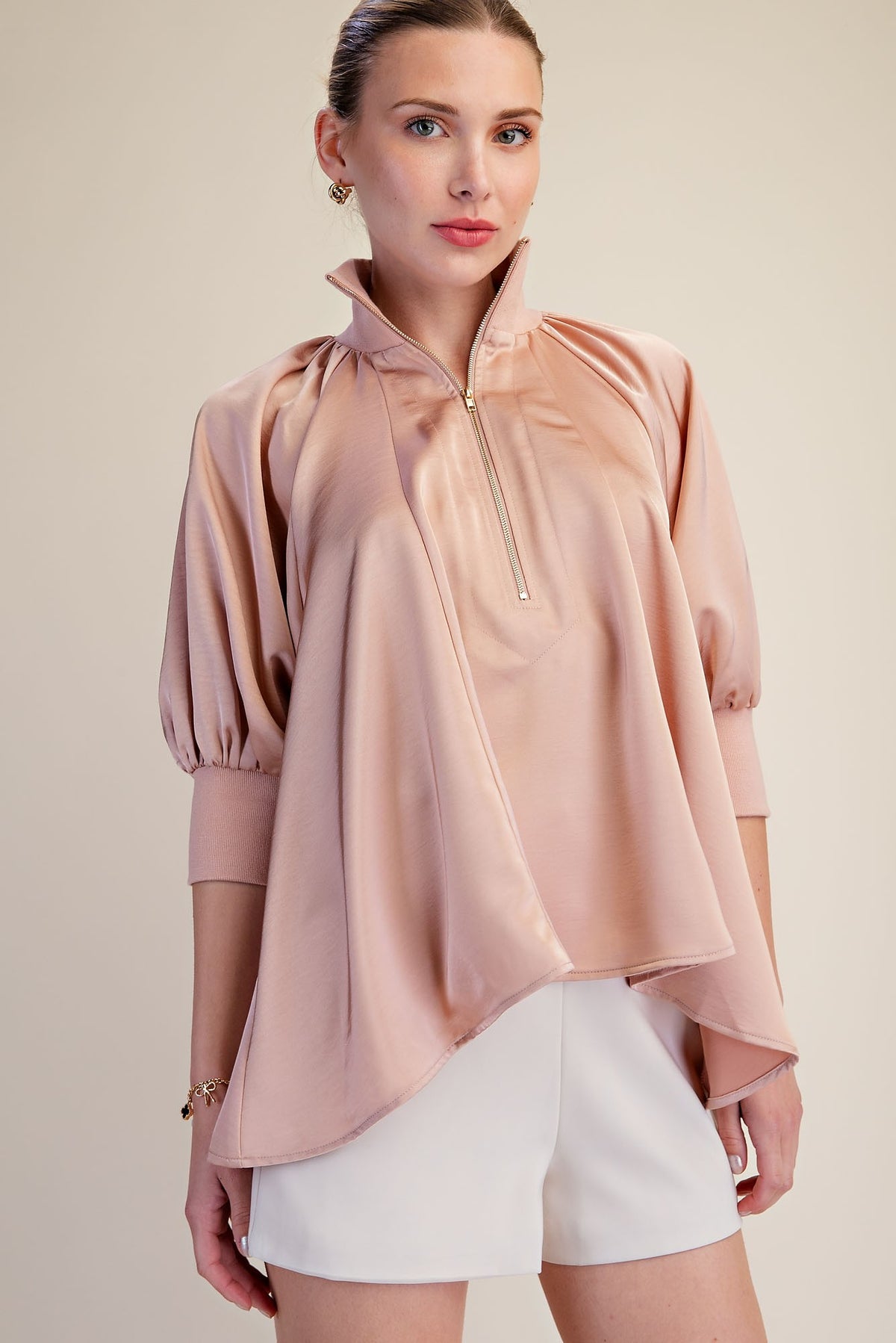 Blush Mock Neck Top
