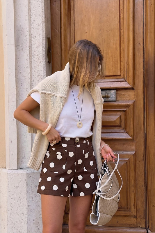 Polka Dots Brown Short