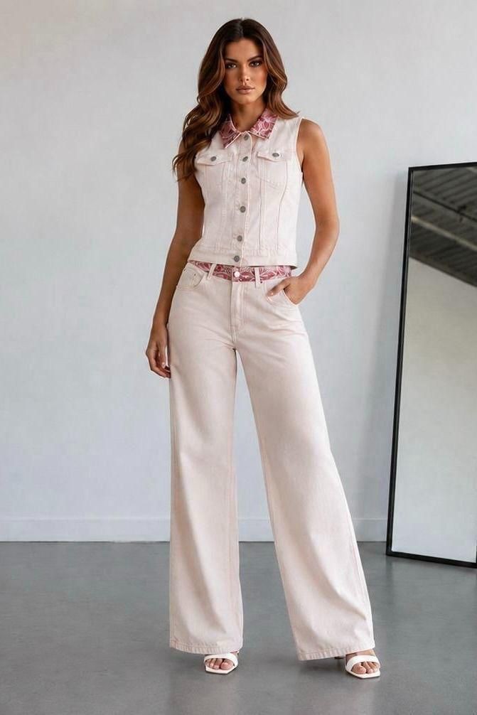 Blush Bloom Denim Set