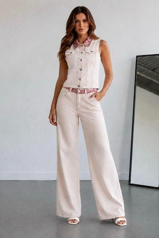 Blush Bloom Denim Set
