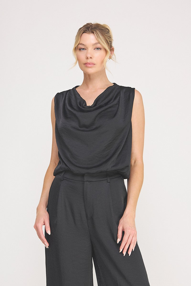 Satin Drape Top