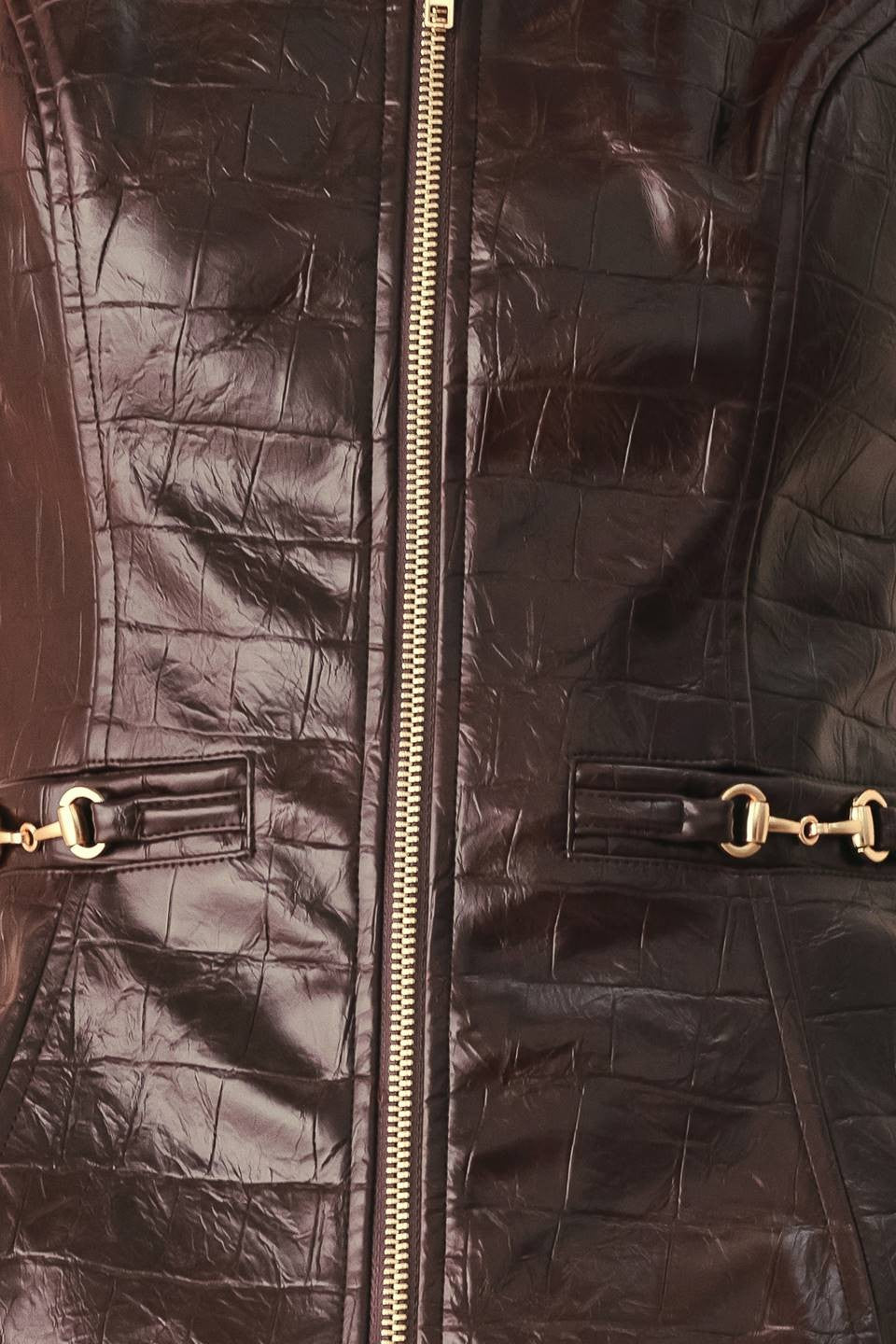 Embossed Leather Top