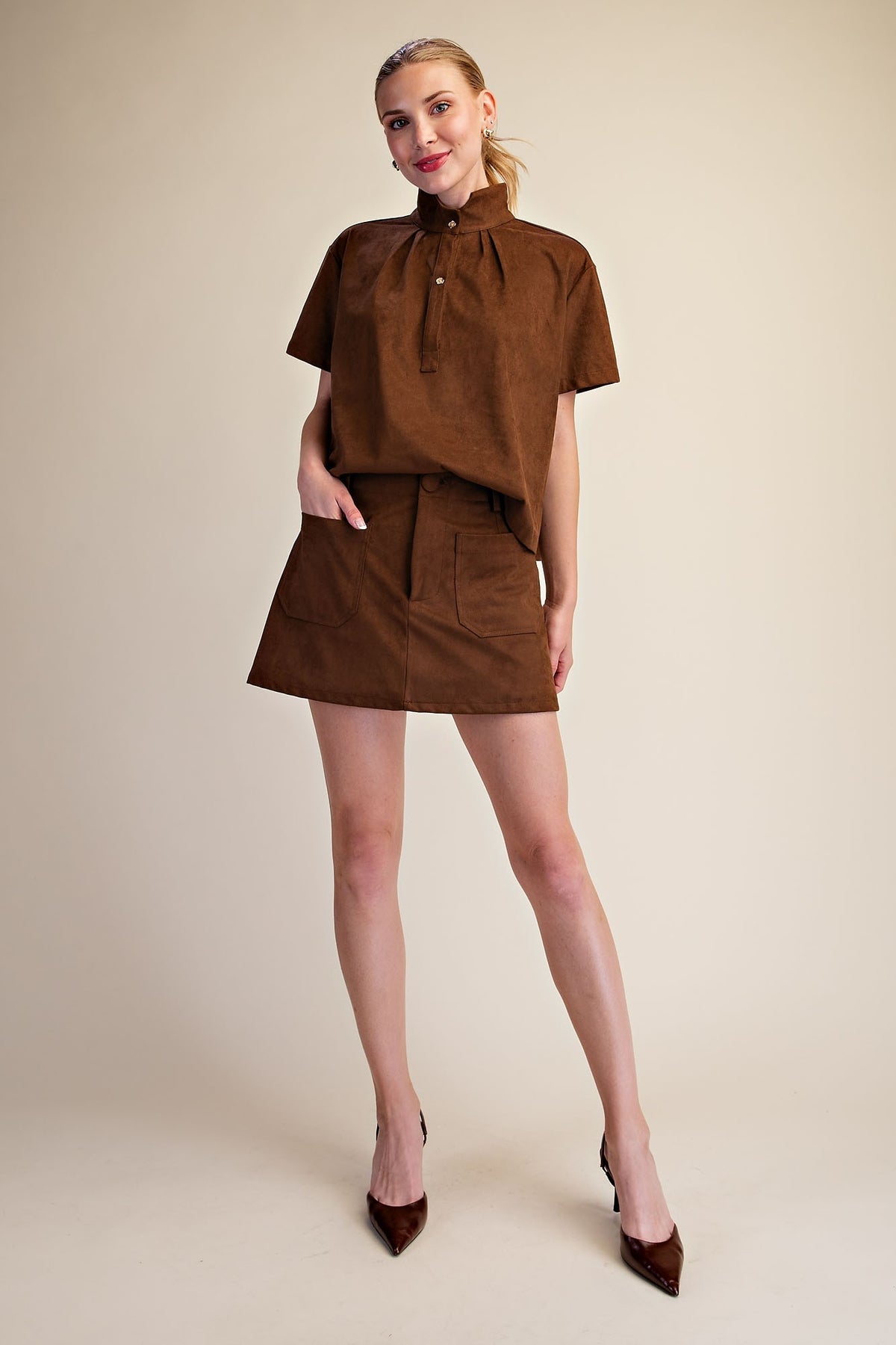Suede look Top
