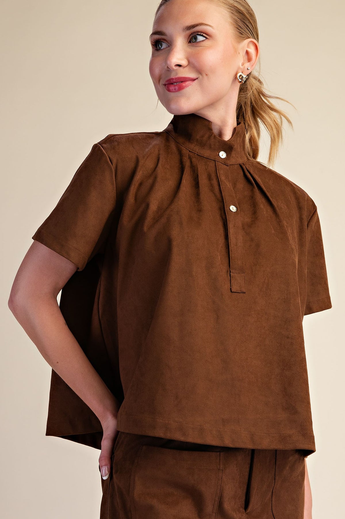 Suede look Top