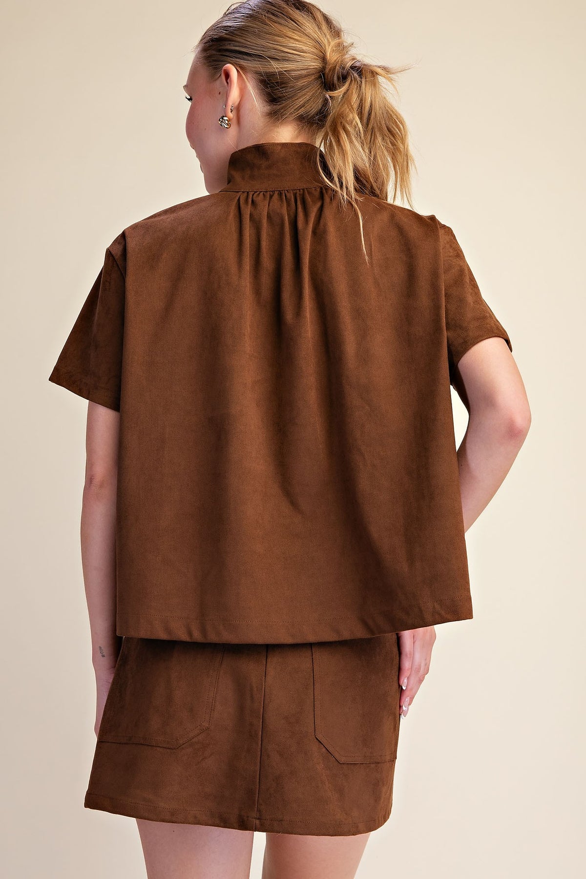 Suede look Top
