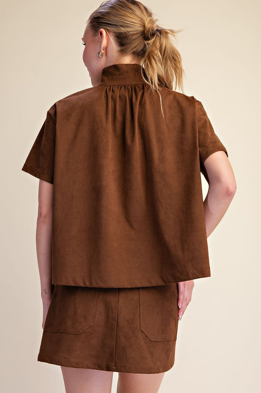 Suede look Top