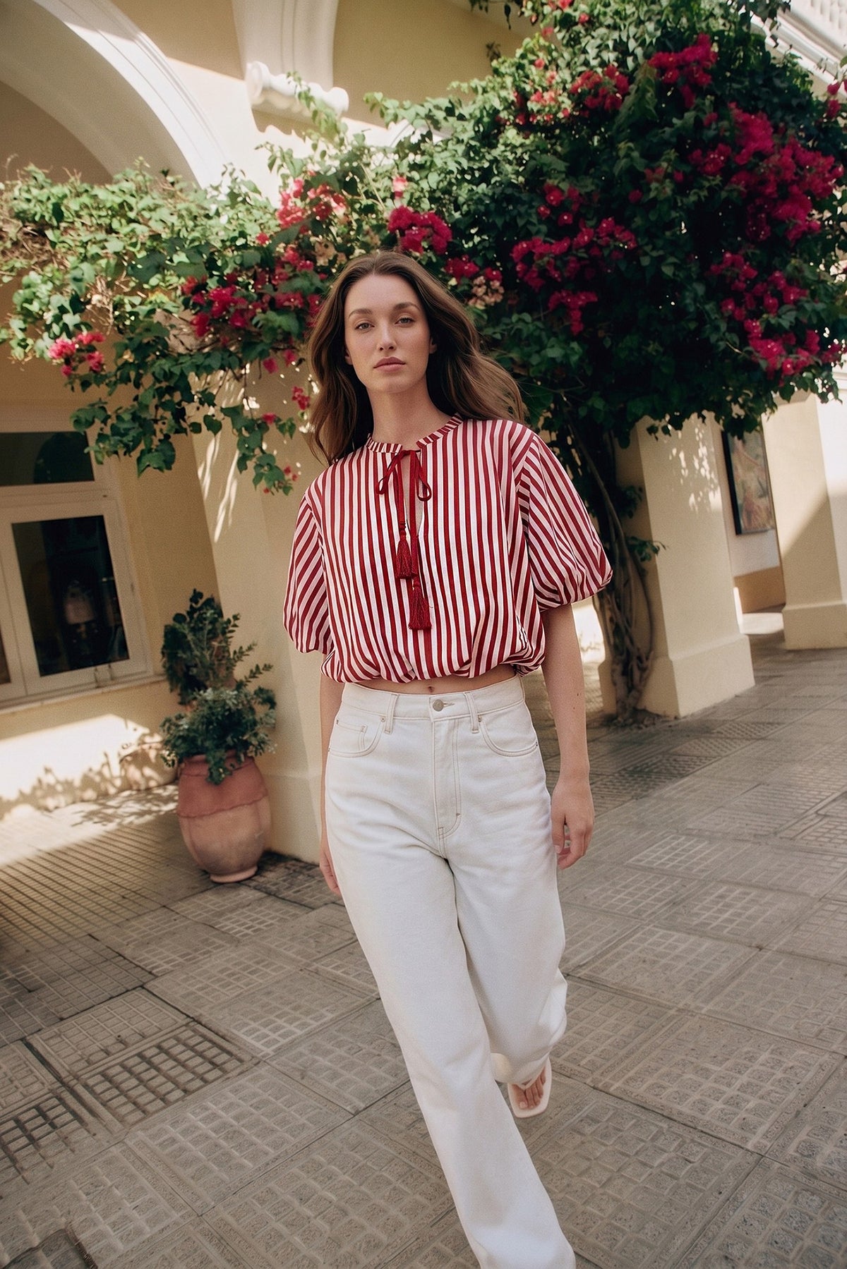 Tassel Striped Top