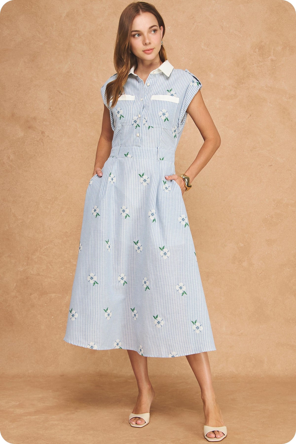 Stripe Flower Dress