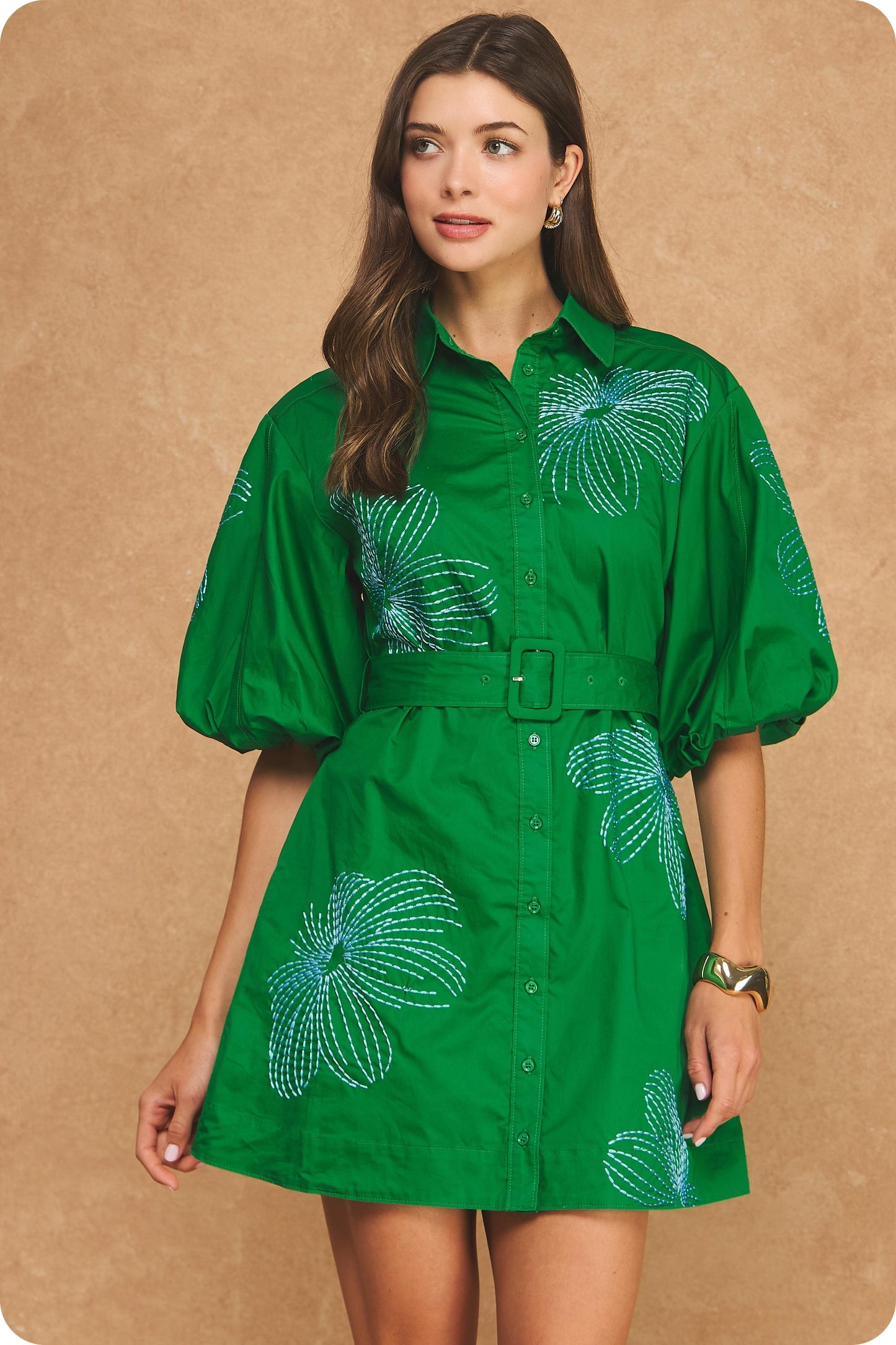 Flower Embroidery Dress