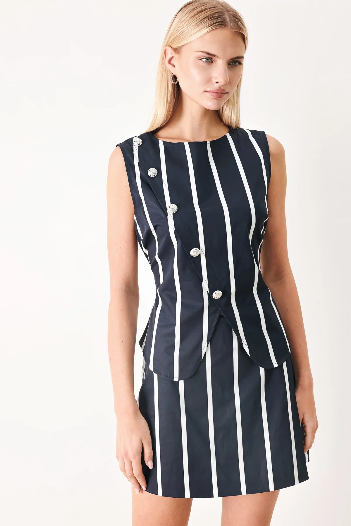 Navy stripe Top