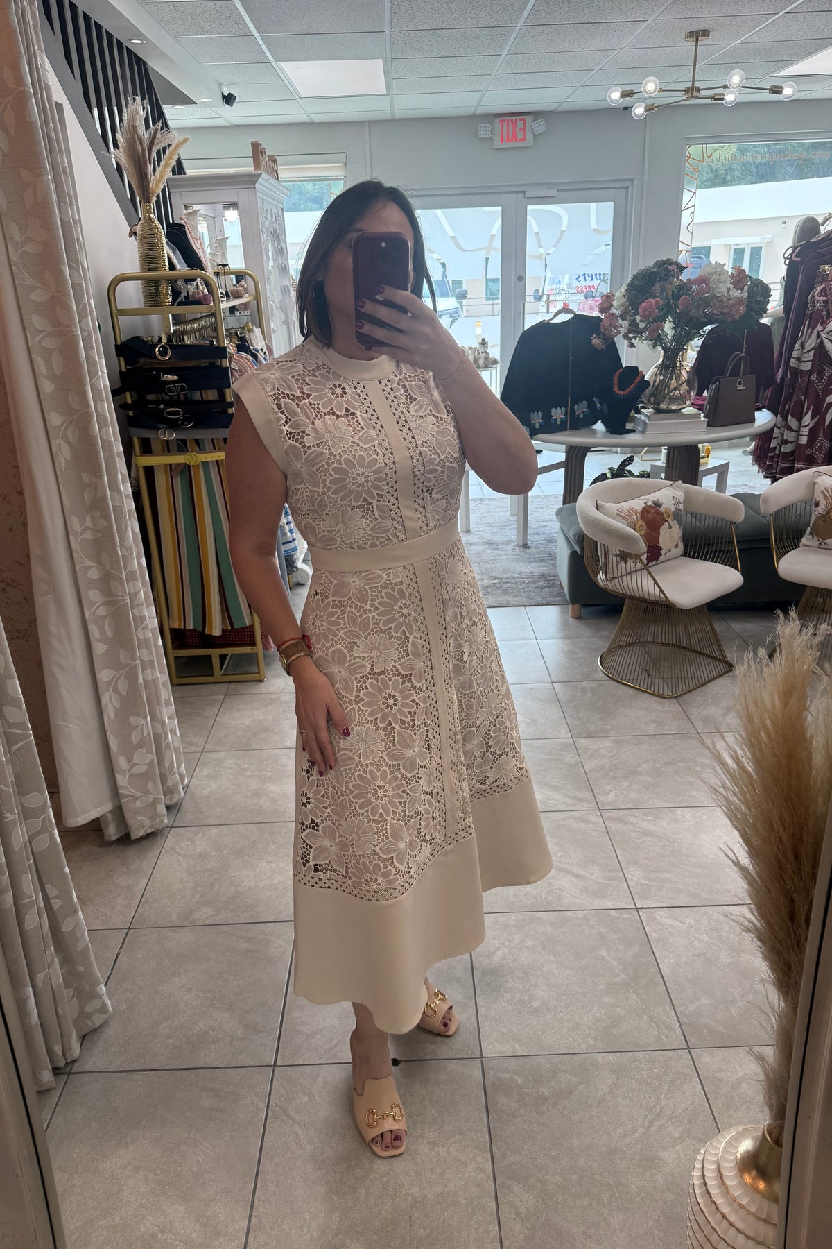 Blossom Beige Dress