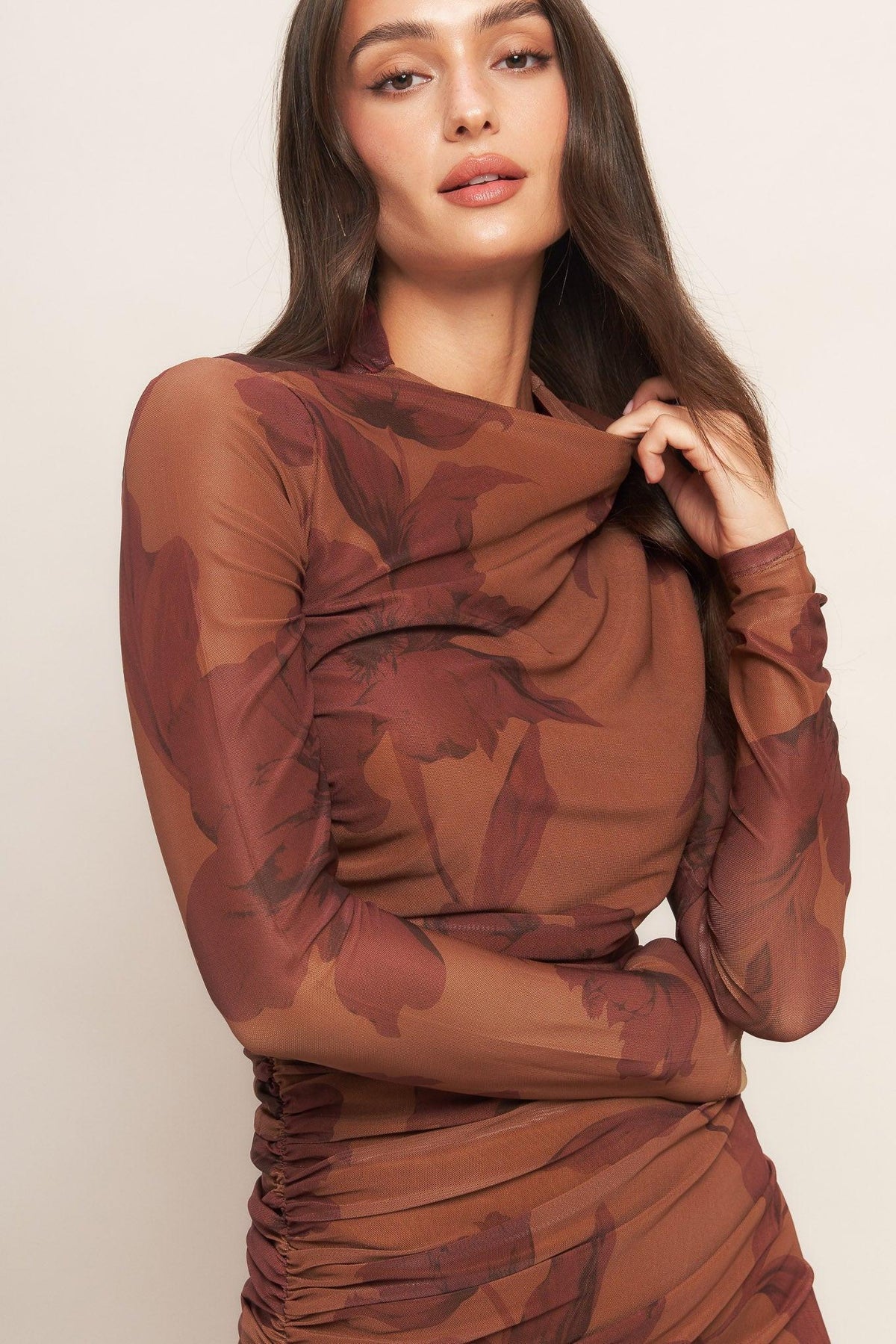 Amber floral mesh dress