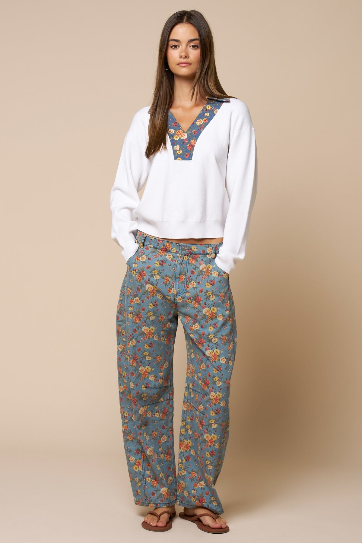 Denim blooming pant