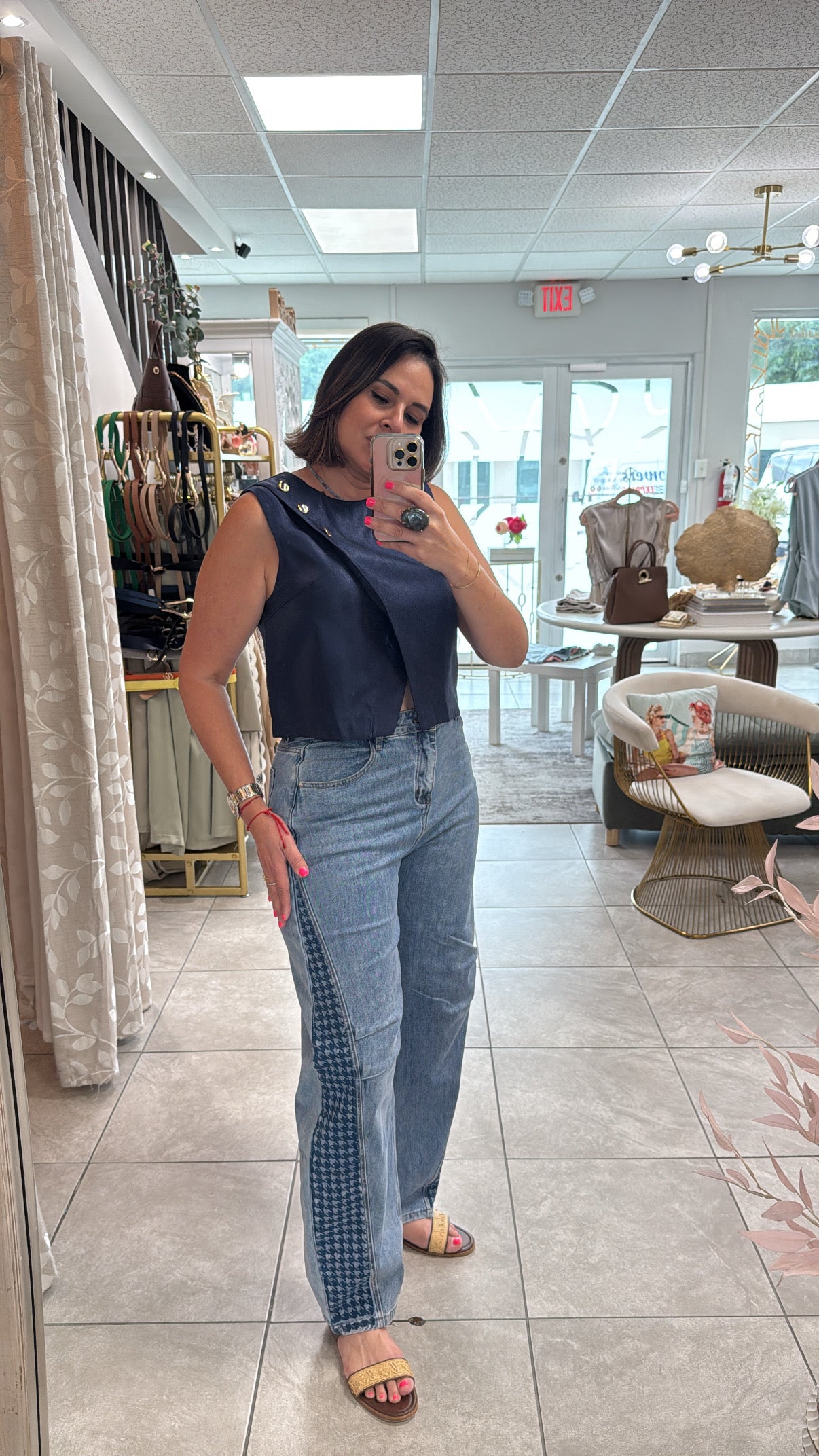 Houndstooth Jean