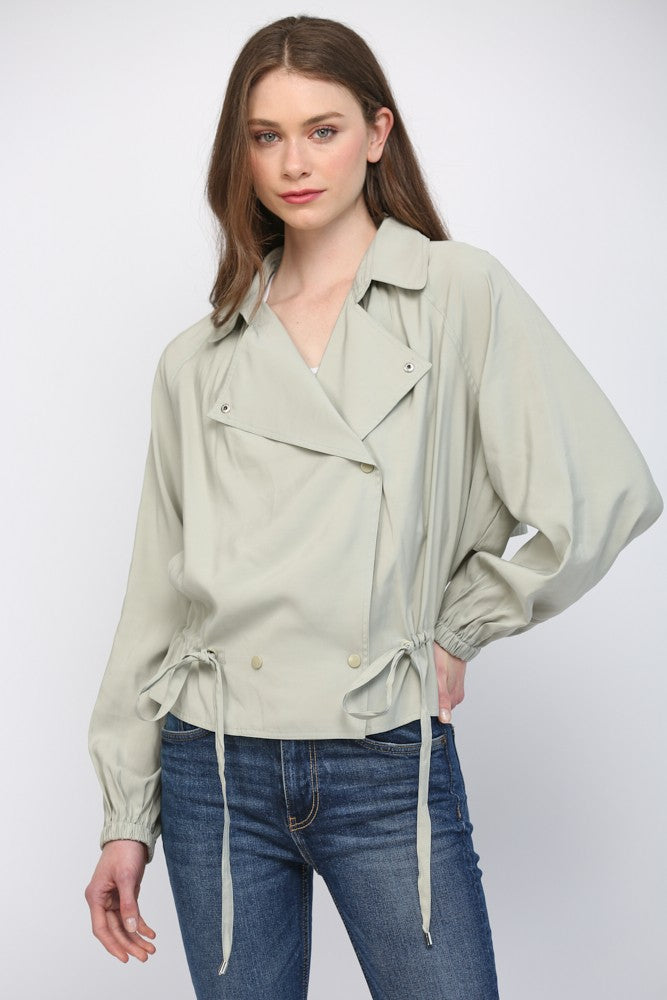 Sage drawstring jacket