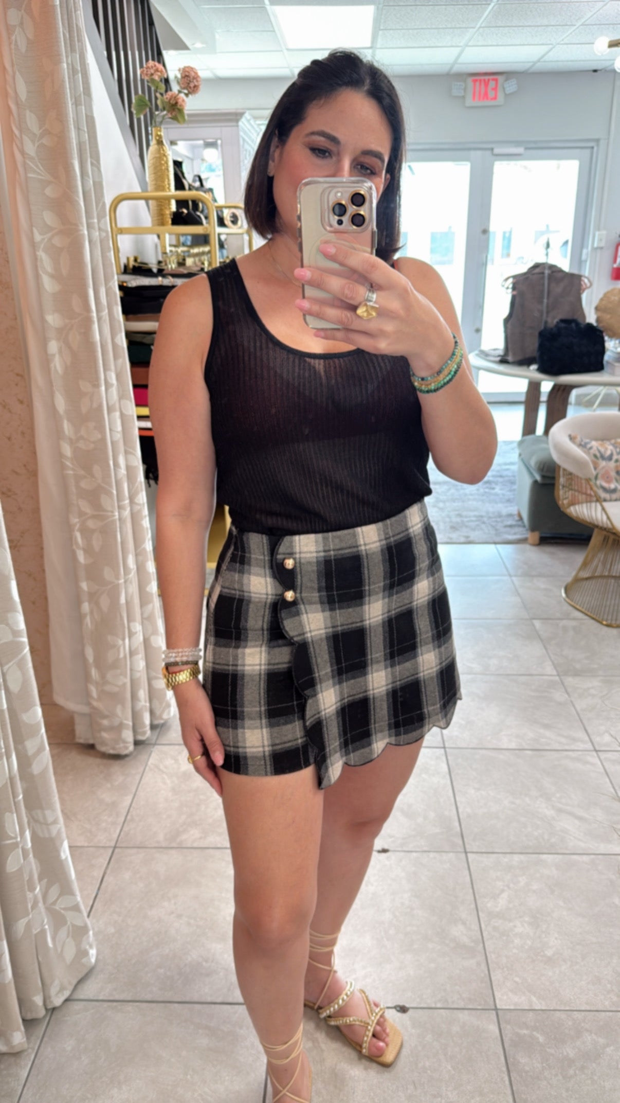 Plaid Skort