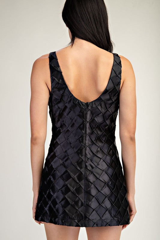 Textured satin dress
