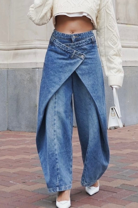 Crisscross Barrel Jean