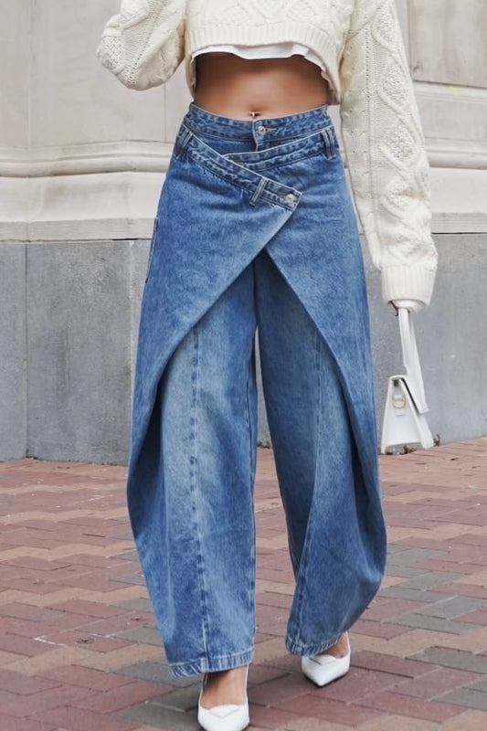 Crisscross Barrel Jean