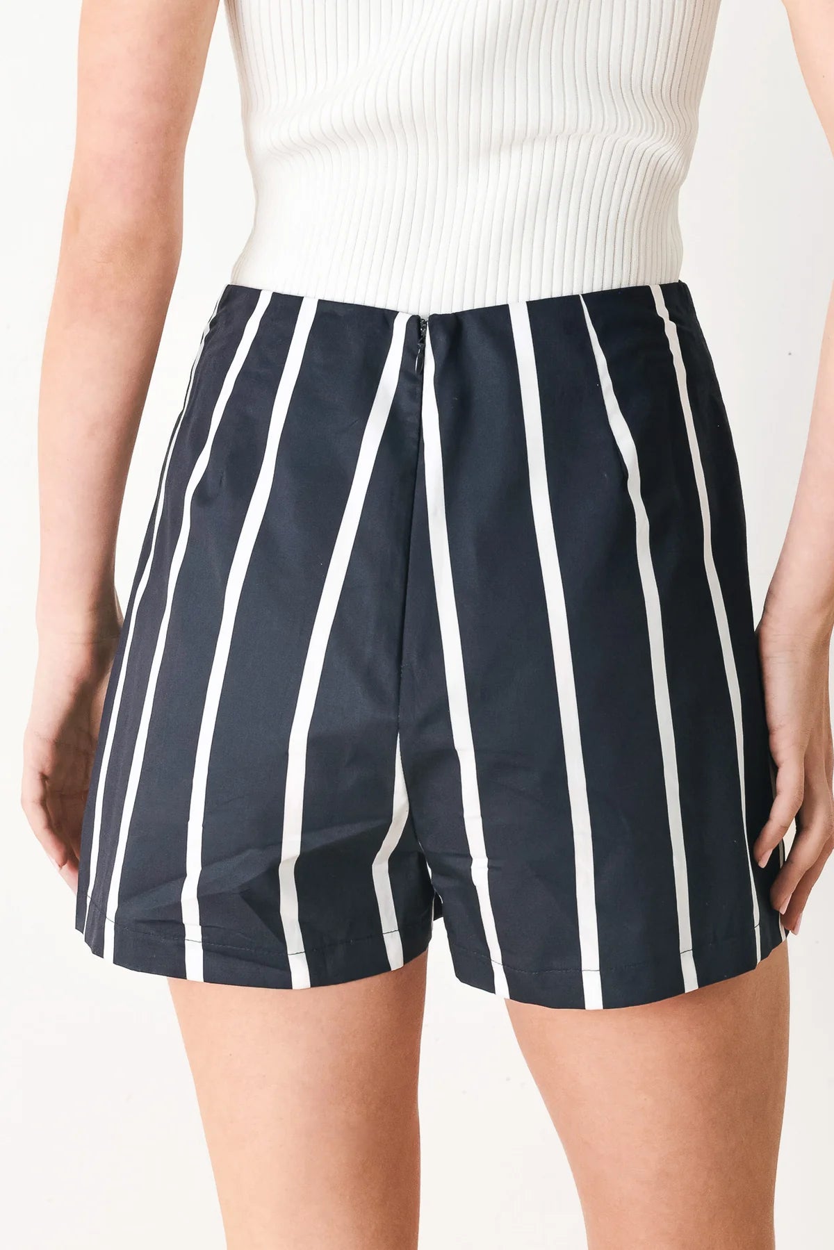 Navy Stripe Skort